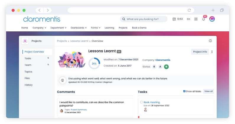 example of continuous improvement process - lessons learned